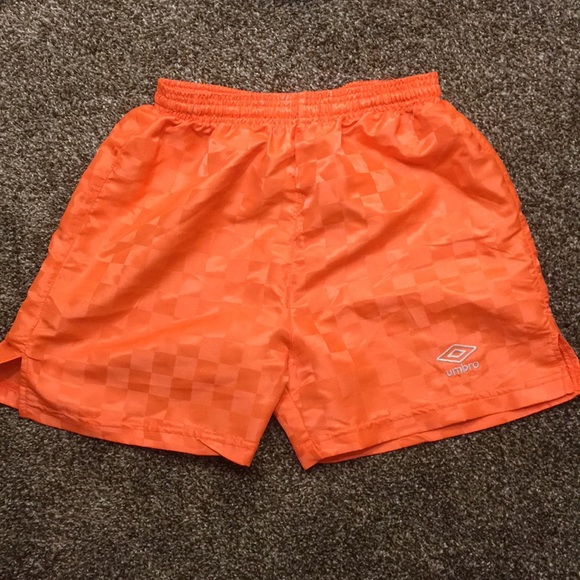 orange umbro shorts